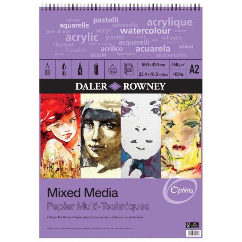 Daler Μπλοκ Mix Media A2 - 420 x 594 mm 250g 30φ