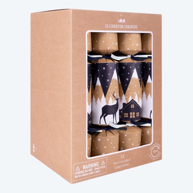 Christmas Crackers 30cm Midnight Deer 12τεμ