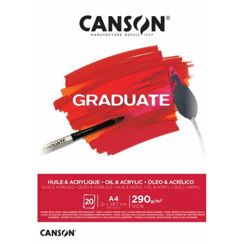 Canson Graduate Μπλοκ για Λάδι και Ακρυλικό A4 290gr 20φ