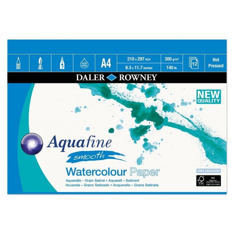 Daler Μπλοκ Ακουαρέλας Aquafine HP 300g A4 12φ