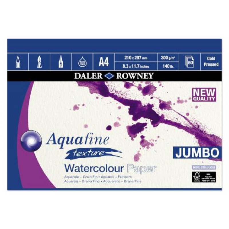 Daler Μπλοκ Ακουαρέλας Aquafine CP 300g A4 50φ