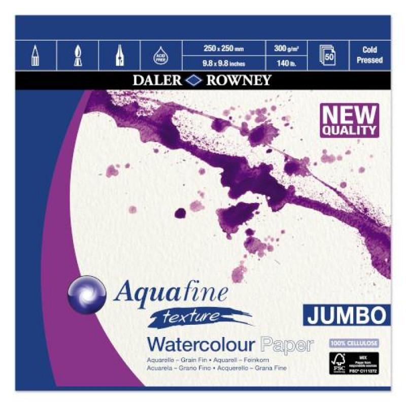 Daler Μπλοκ Ακουαρέλας Aquafine CP 300g 25x25cm 50φ