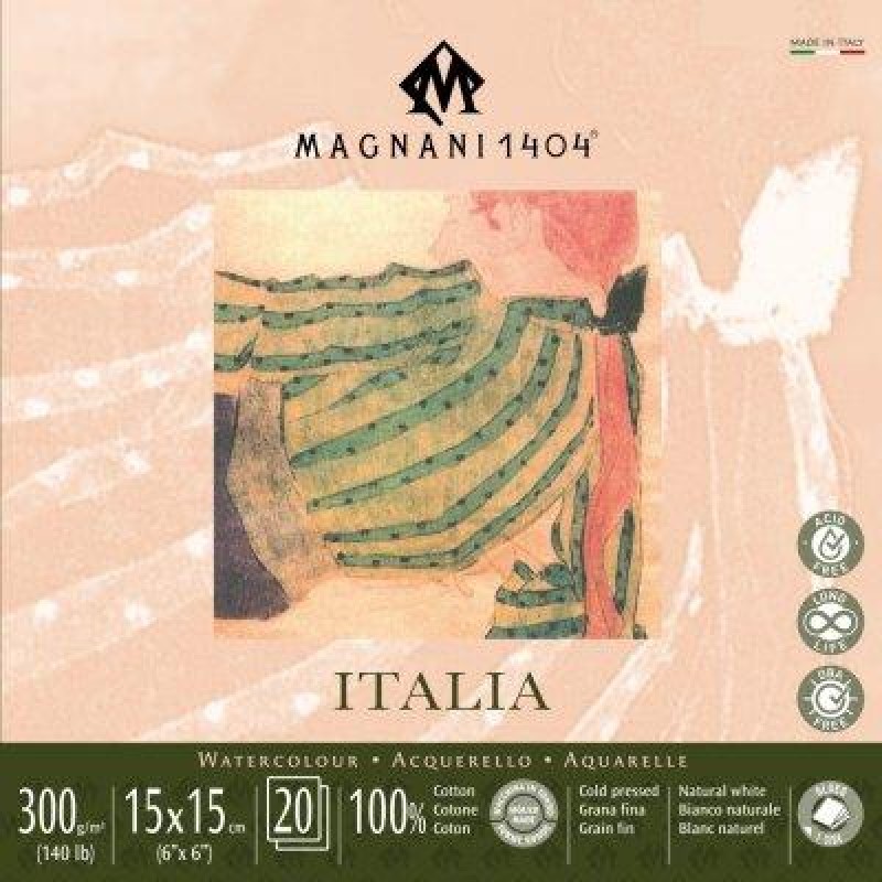 Μπλοκ Ακουαρέλας CP Italia 15x15cm 300g 20p