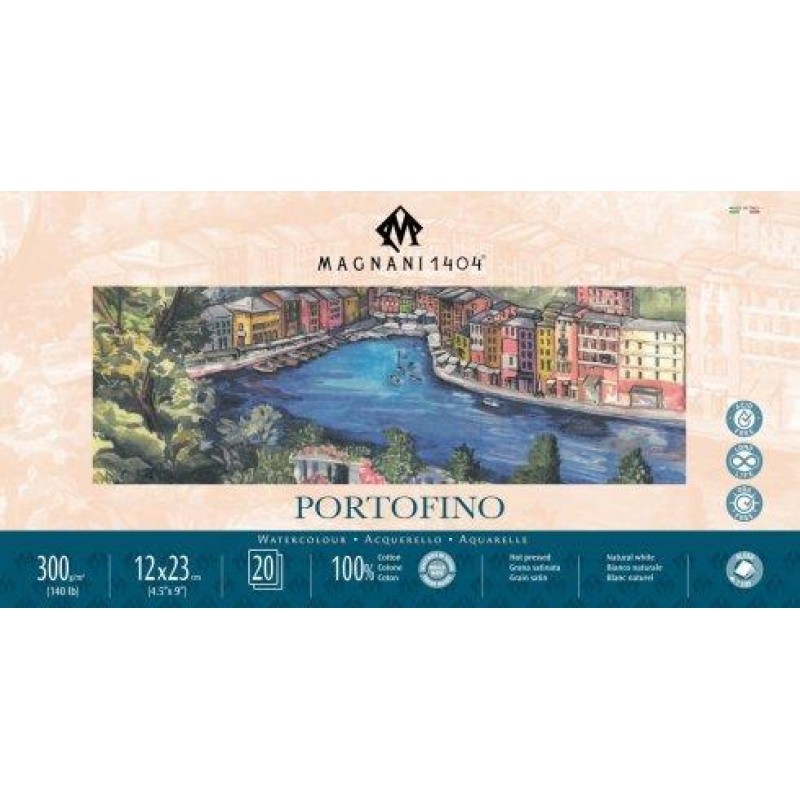 Μπλοκ Ακουαρέλας HP Portofino 12x23cm 300g 20p