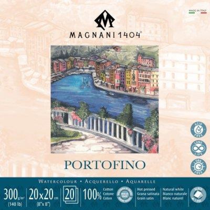 Μπλοκ Ακουαρέλας HP Portofino 20x20cm 300g 20p