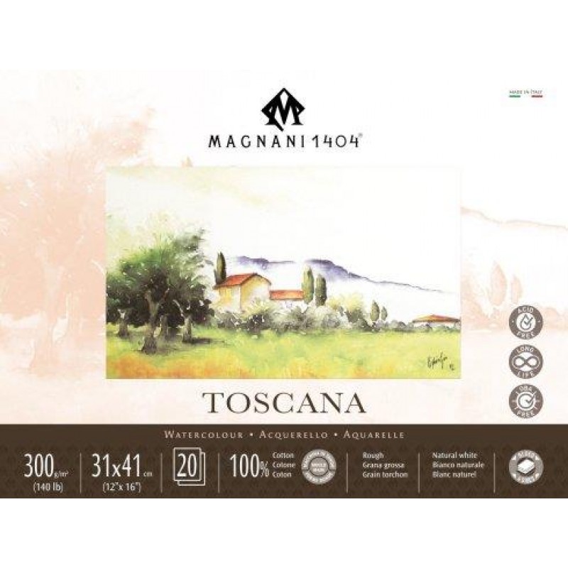 Μπλοκ Ακουαρέλας RG Toscana 31x41cm 300g 20p