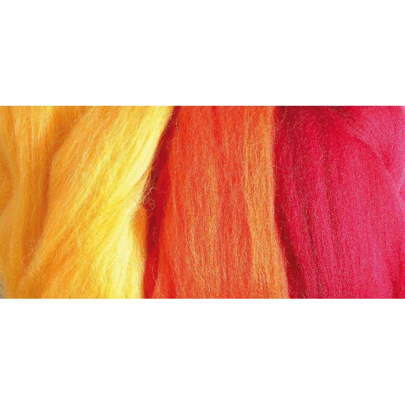 Μαλλάκι για Felt Merino superfine 19,5 mic 50g Red-mix