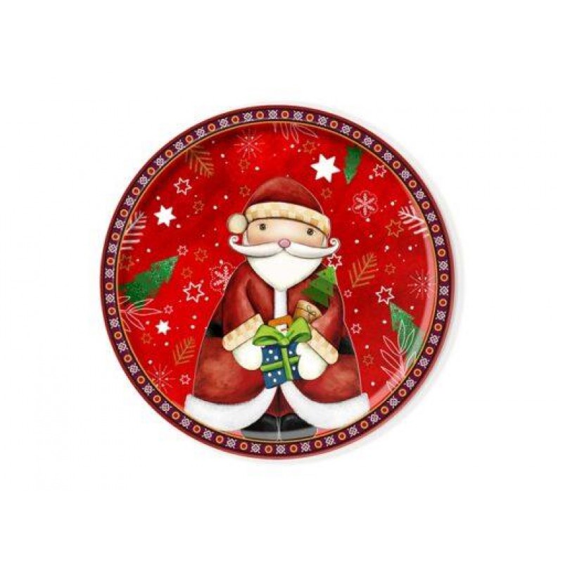 Round Serving Plate Santa Claus 31cm